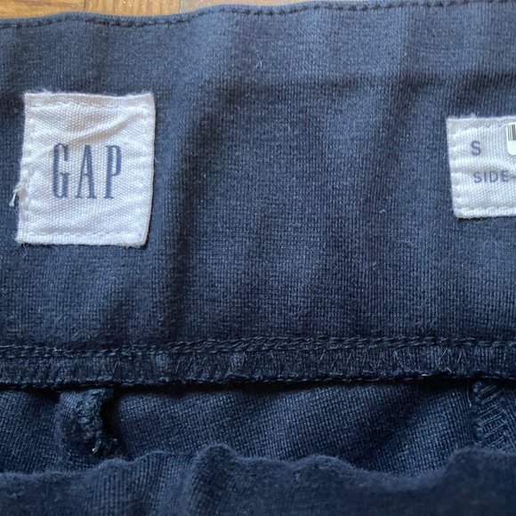 Navy Blue GAP Cotton Blend Side Zip Cropped Leggings Size Small Petite - Picture 5 of 7